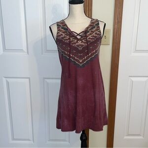 About A Girl Maroon Dress